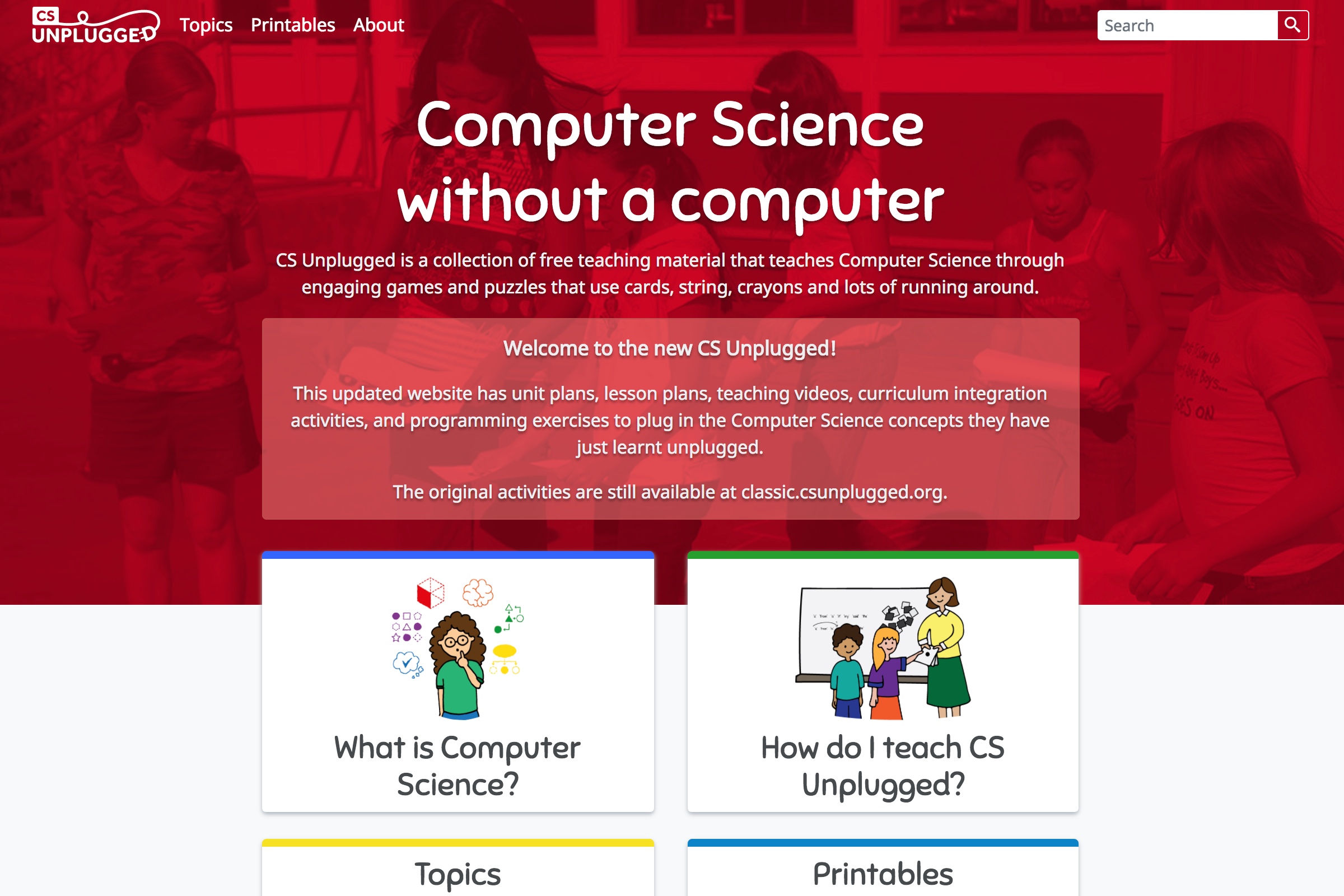 CS Unplugged Computer Science Without A Computer 